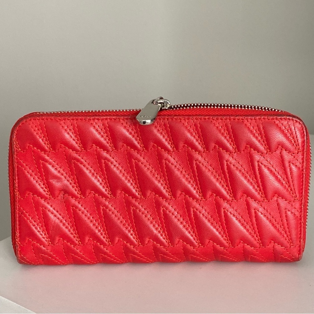 Christian Dior Voyageur Red Leather Wallet - Picture 2 of 11